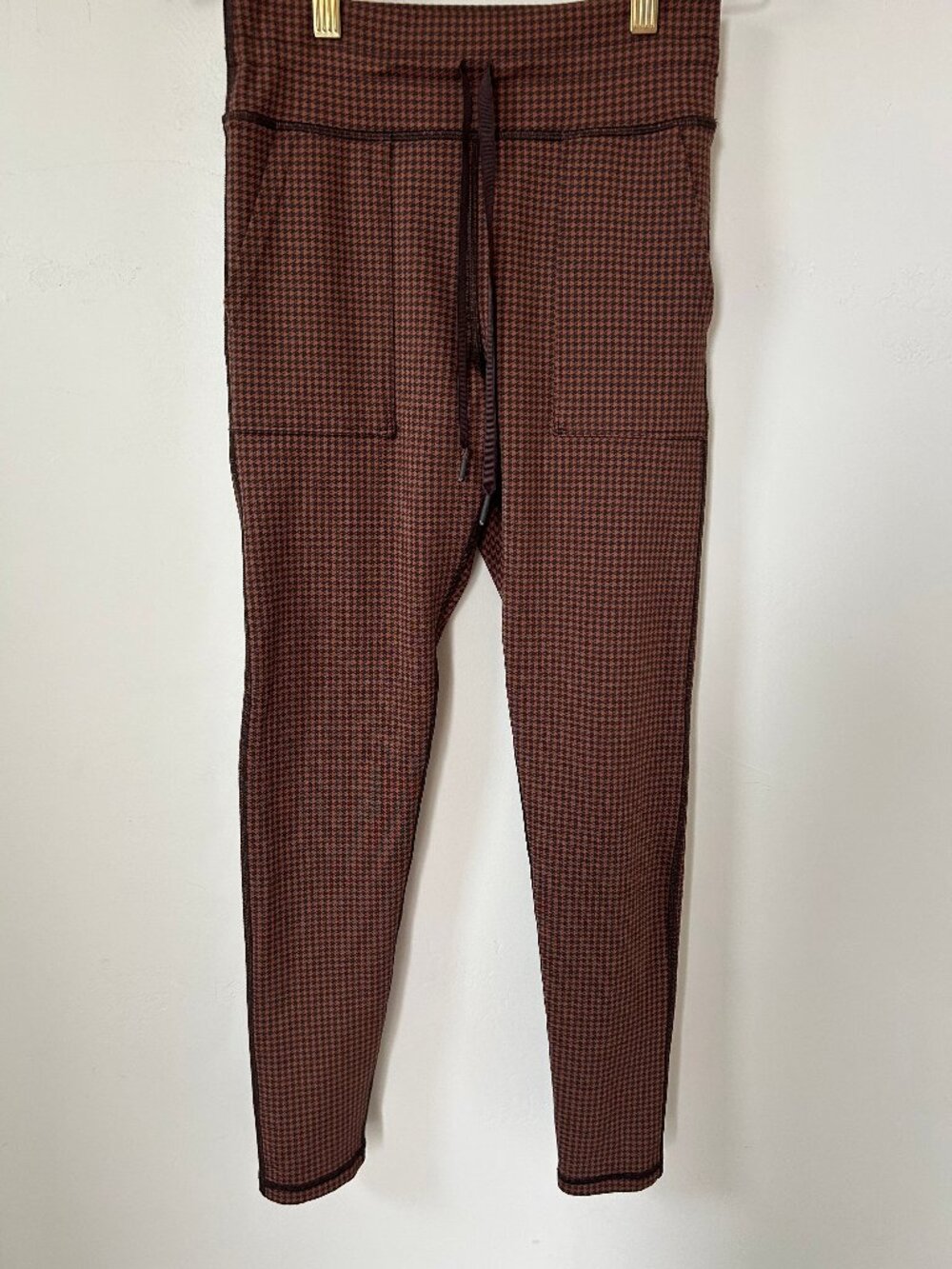 OFFLINE by Aerie Mini Houndstooth Drawcord Pocket Leggings Deep Earth Women's M
